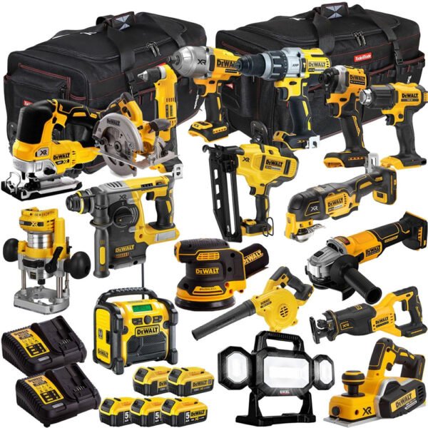 DEWALT 18V 18-Piece Power Tool Combo Kit with 5 Batteries & Charger (T4TKIT-1067)