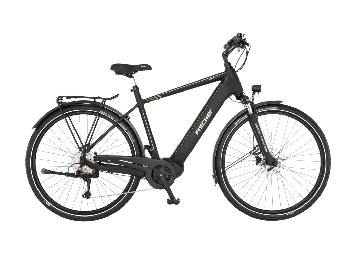Fischer E-Bike Trekking VIATOR 4.2i Active Electric Bicycle for Men and Women, RH 50, Mid Motor 80 Nm, 36 V Battery