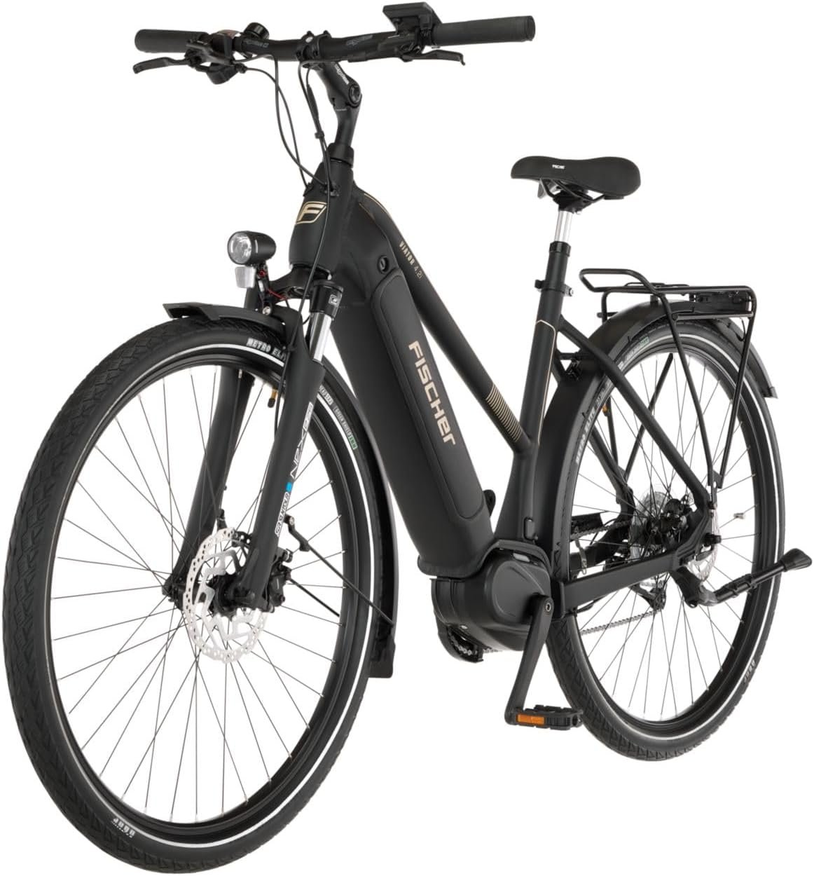 Fischer E-Bike Trekking VIATOR 4.2i Active Electric Bicycle for Men and Women, RH 50, Mid Motor 80 Nm, 36 V Battery