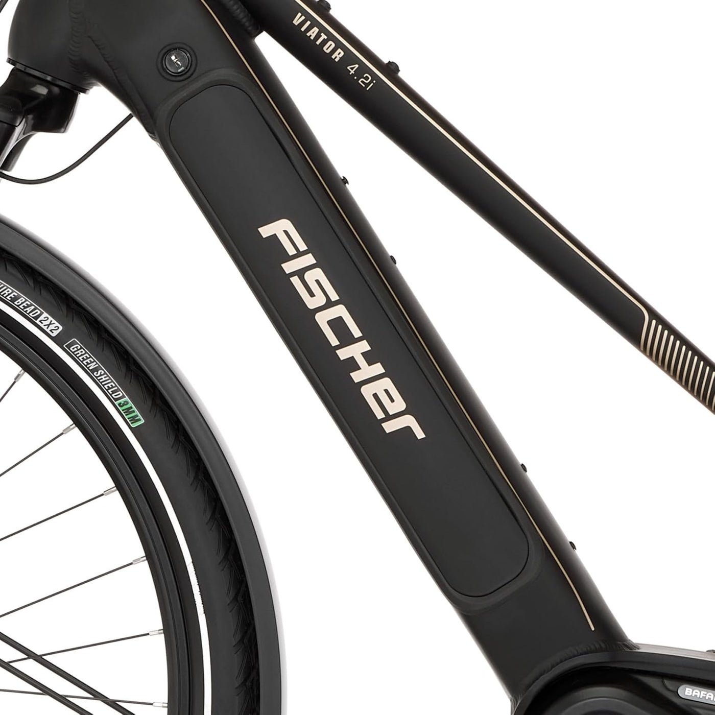 Fischer E-Bike Trekking VIATOR 4.2i Active Electric Bicycle for Men and Women, RH 50, Mid Motor 80 Nm, 36 V Battery