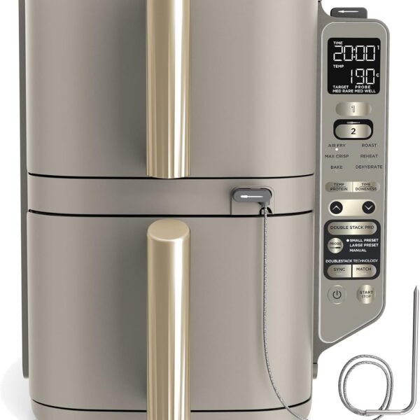 Ninja Double Stack XL-Heißluftfritteuse, 6 Funktionen, Steingold SL451EUSD