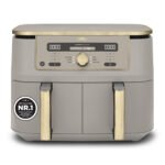 Ninja Dual Zone digitale Heißluftfritteuse, 9,5 L, 6-in-1, Stone/Gold