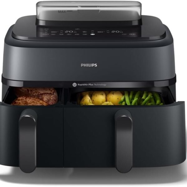 Philips Steam Airfryer 5000 Heißluftfritteuse, Schwarz, 9 L