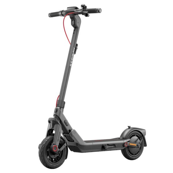 Segway-Ninebot E3 D E-Scooter für Pendler mit Straßenzulassung, 45km Reichweite (37km bei 20km/h), 800W Motor, faltbar & leicht (17,5kg), Federung vorne & hinten, 10-Zoll Reifen, IPX5